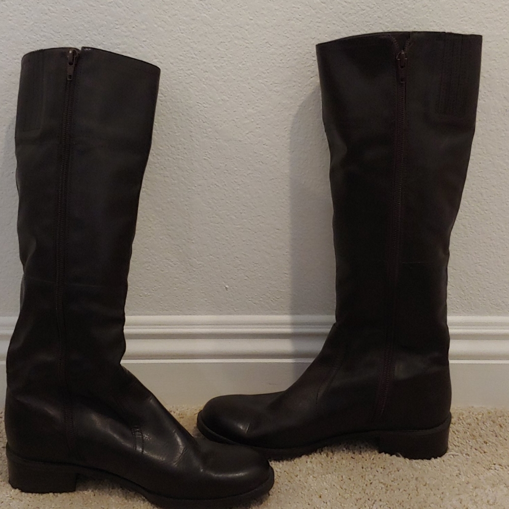 Michelle D dark brown tall boots SZ 7.5